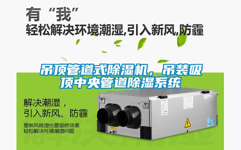 吊頂管道式除濕機，吊裝吸頂中央管道除濕系統