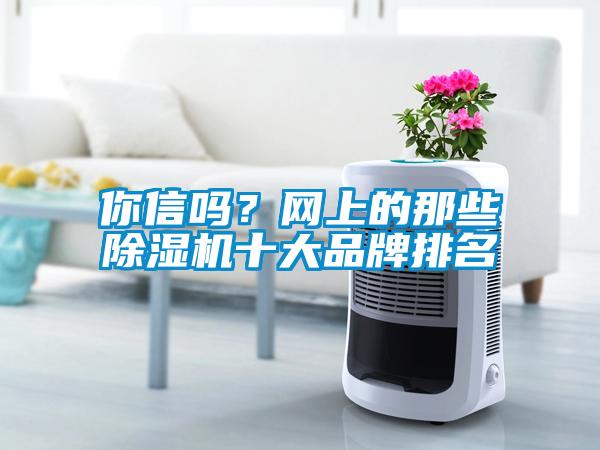 你信嗎？網上的那些除濕機十大品牌排名