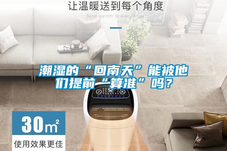 潮濕的“回南天”能被他們提前“算準”嗎？