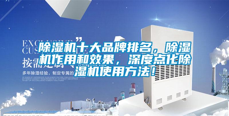 除濕機(jī)十大品牌排名，除濕機(jī)作用和效果，深度點(diǎn)化除濕機(jī)使用方法！