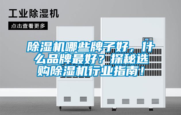 除濕機哪些牌子好，什么品牌最好？探秘選購除濕機行業指南！
