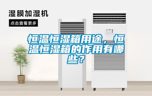 恒溫恒濕箱用途，恒溫恒濕箱的作用有哪些？