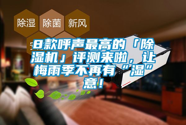 8款呼聲最高的「除濕機」評測來啦，讓梅雨季不再有“濕”意！