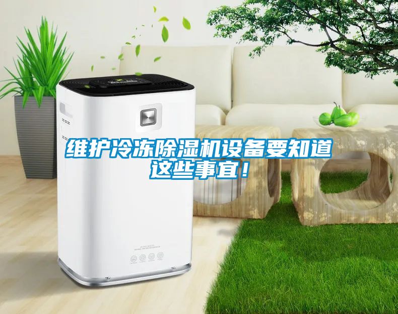 維護冷凍除濕機設(shè)備要知道這些事宜！